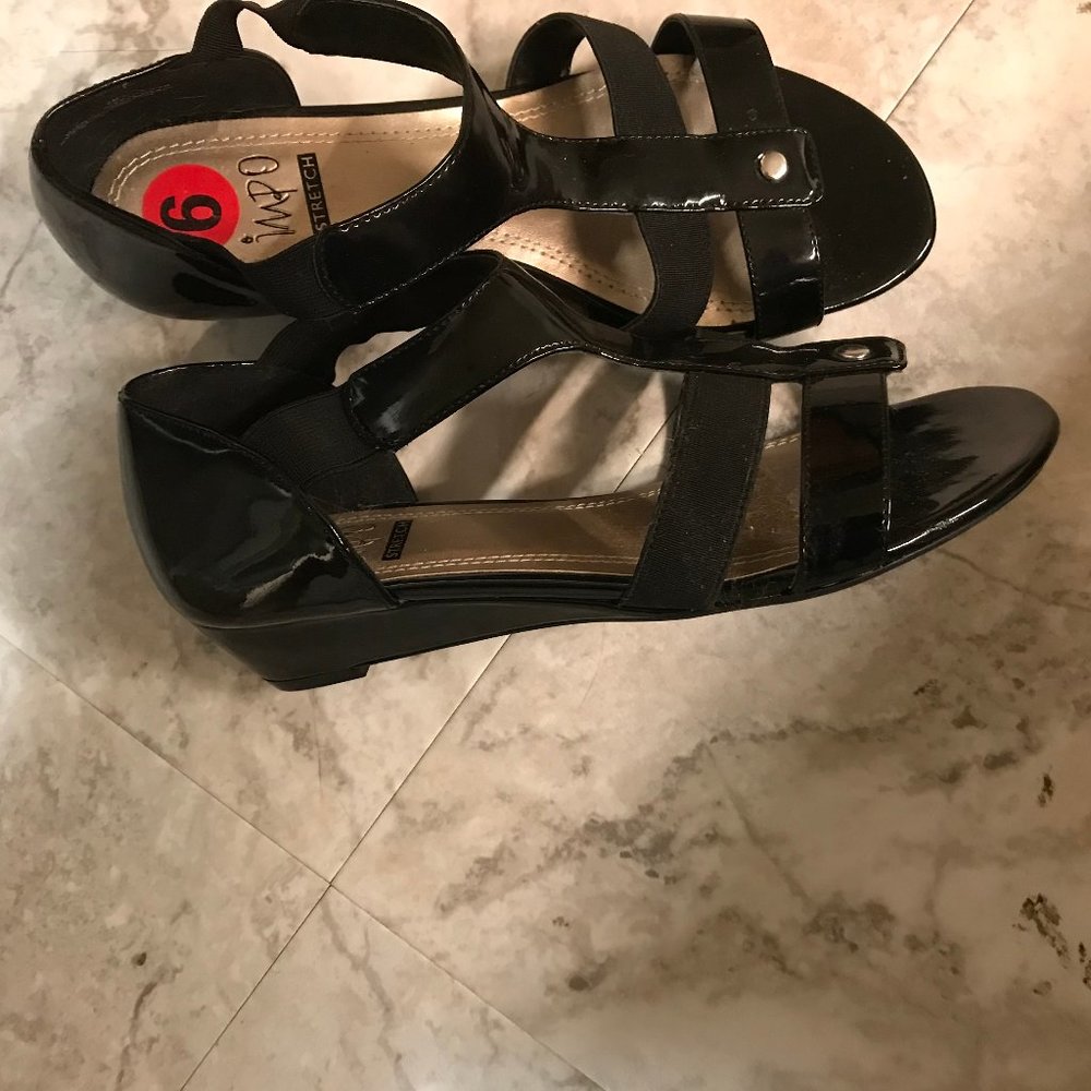 Dressy shoes black  Sz  6 Open Toe Sandals